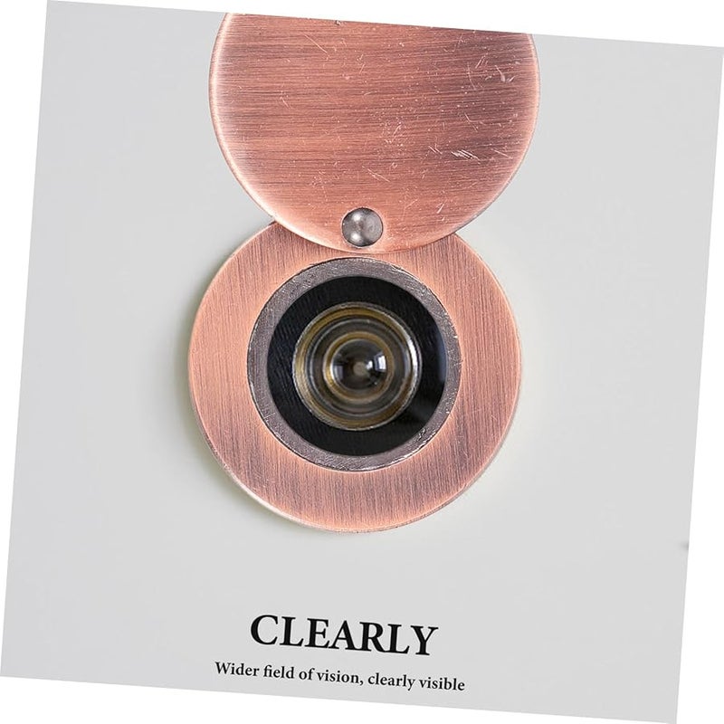 Veemoon Rotating Peephole Cover Plate Privacy Door Eye Viewer Light Brown 2 Pack - Image 5